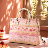 Blush Tier Leather Handbag
