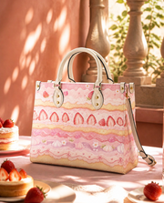 Blush Tier Leather Handbag