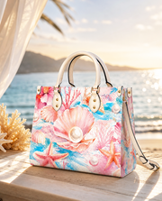 Blush Pearl Leather Handbag