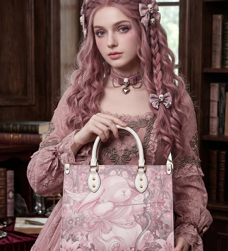 "CupidBun" Leather Handbag