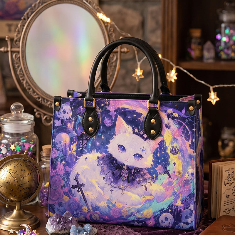 VioletPaw Leather Handbag