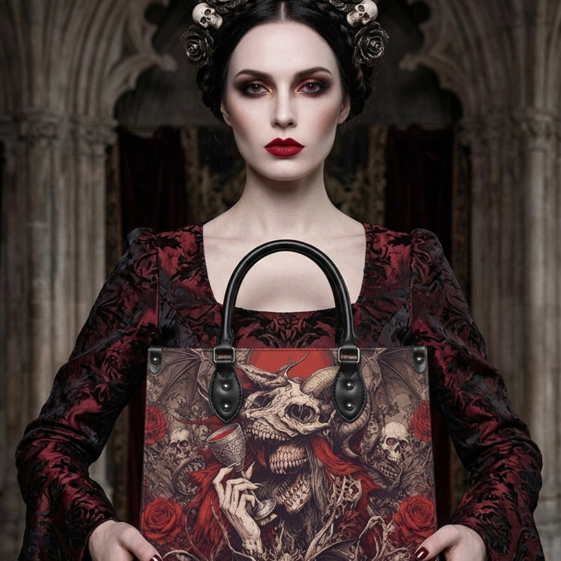 Vampire Feast Leather Handbag