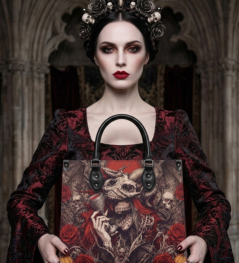 "Vampire Feast" Leather Handbag