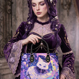 VioletPaw Leather Handbag