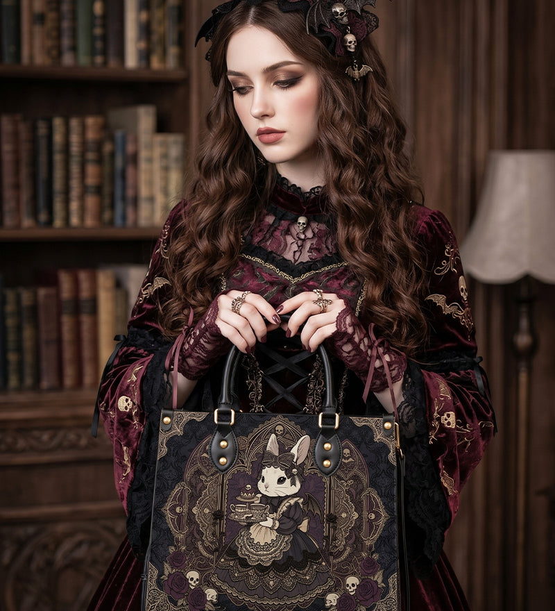 Rabbit Noir Leather Handbag