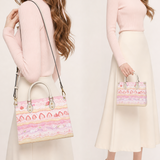 Blush Tier Leather Handbag