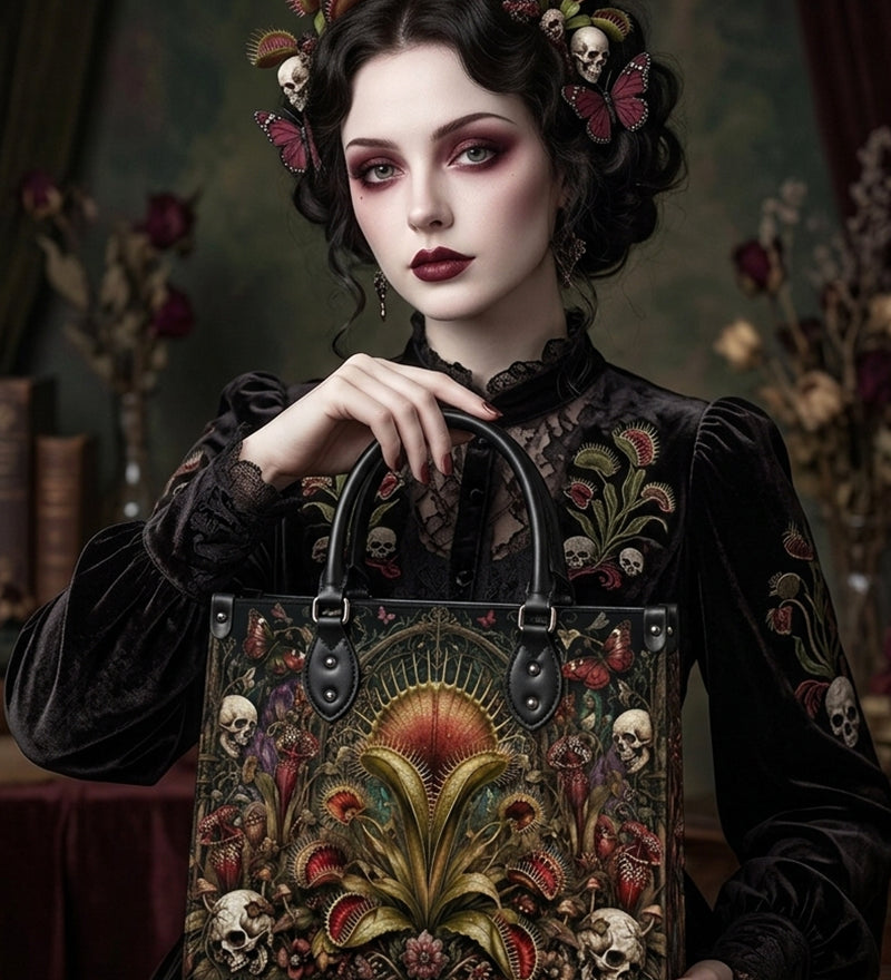Skull Venus Leather Handbag