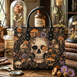 Bones Bloom Leather Handbag