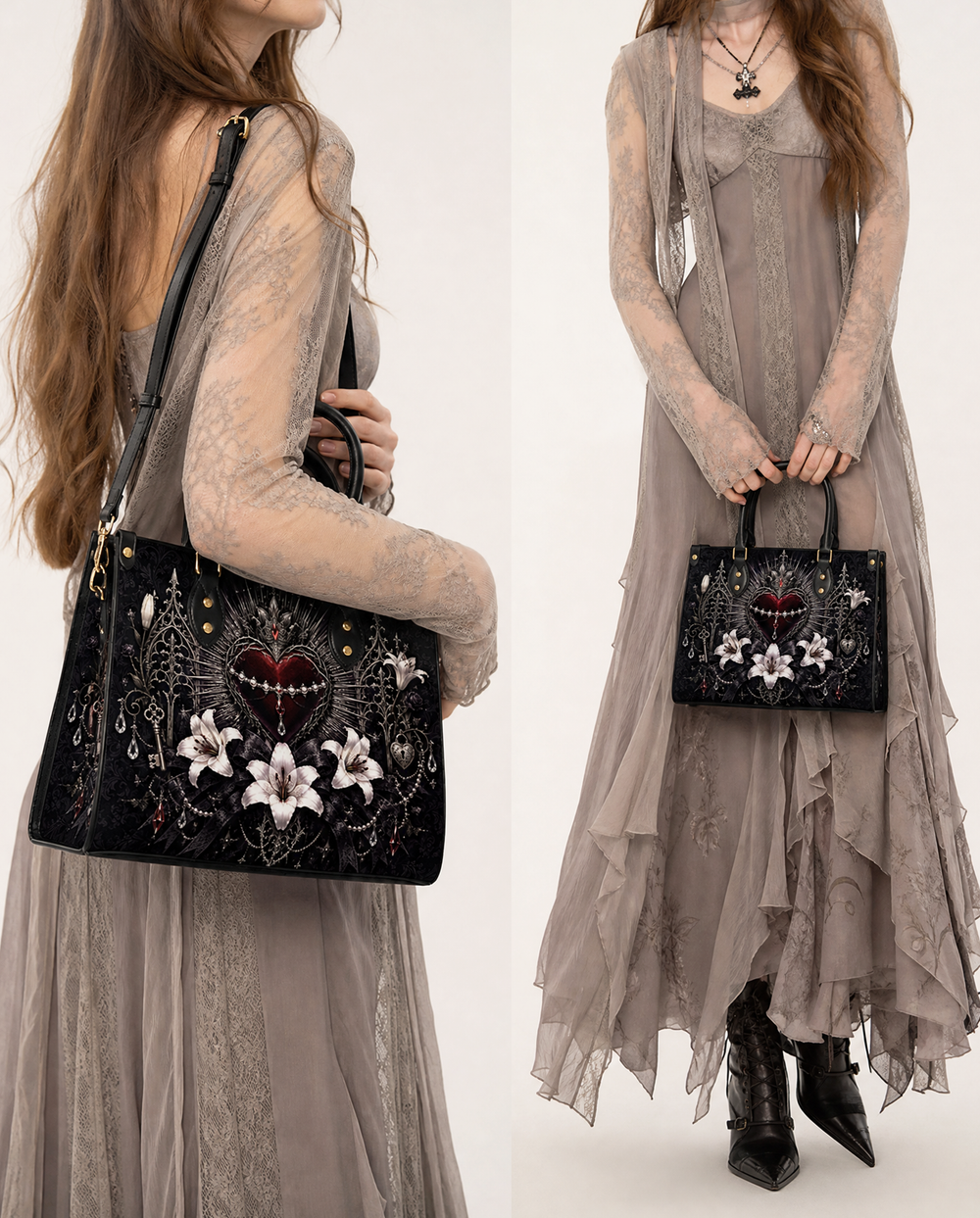 Lume Veil Leather Handbag