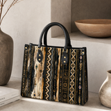 Obsidian Glow Leather Handbag