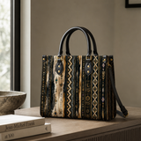 Obsidian Glow Leather Handbag