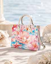 Blush Pearl Leather Handbag