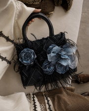 Ash‑Bloom Feather Tote