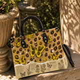 Golden Spots Leather Handbag