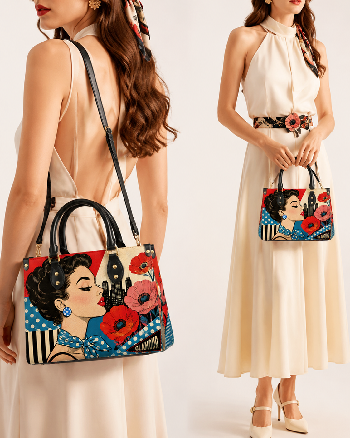 City Glam Leather Handbag