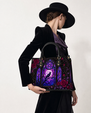 Glass Veil Leather Handbag