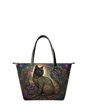 TwilightVine Leather Tote Bag