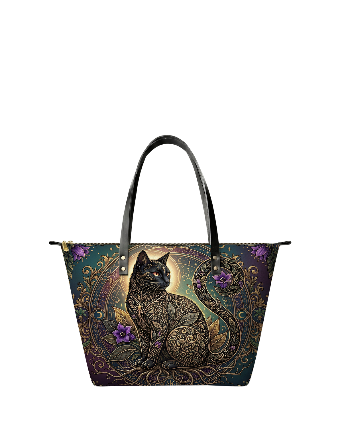 TwilightVine Leather Tote Bag