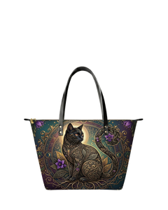 TwilightVine Leather Tote Bag