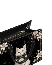 Ghost Petal Leather Handbag