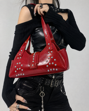 Bratz-Inspired Red Studded Bag
