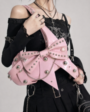 Sweet Chaos Rivet Bow Hobo