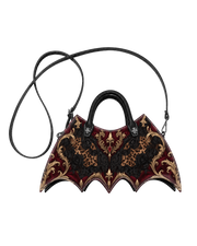 Crimson Filigree Bat Wing Bag