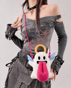 Trick-or-Treat Angel Halloween Tongue-Out Ghost Bag