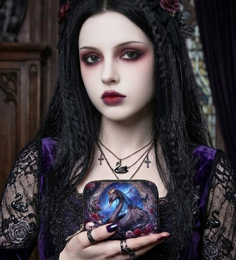 "Nocturne Swan" Mini Wallet