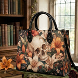Funeral Lily Leather Handbag