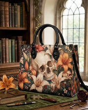 Funeral Lily Leather Handbag
