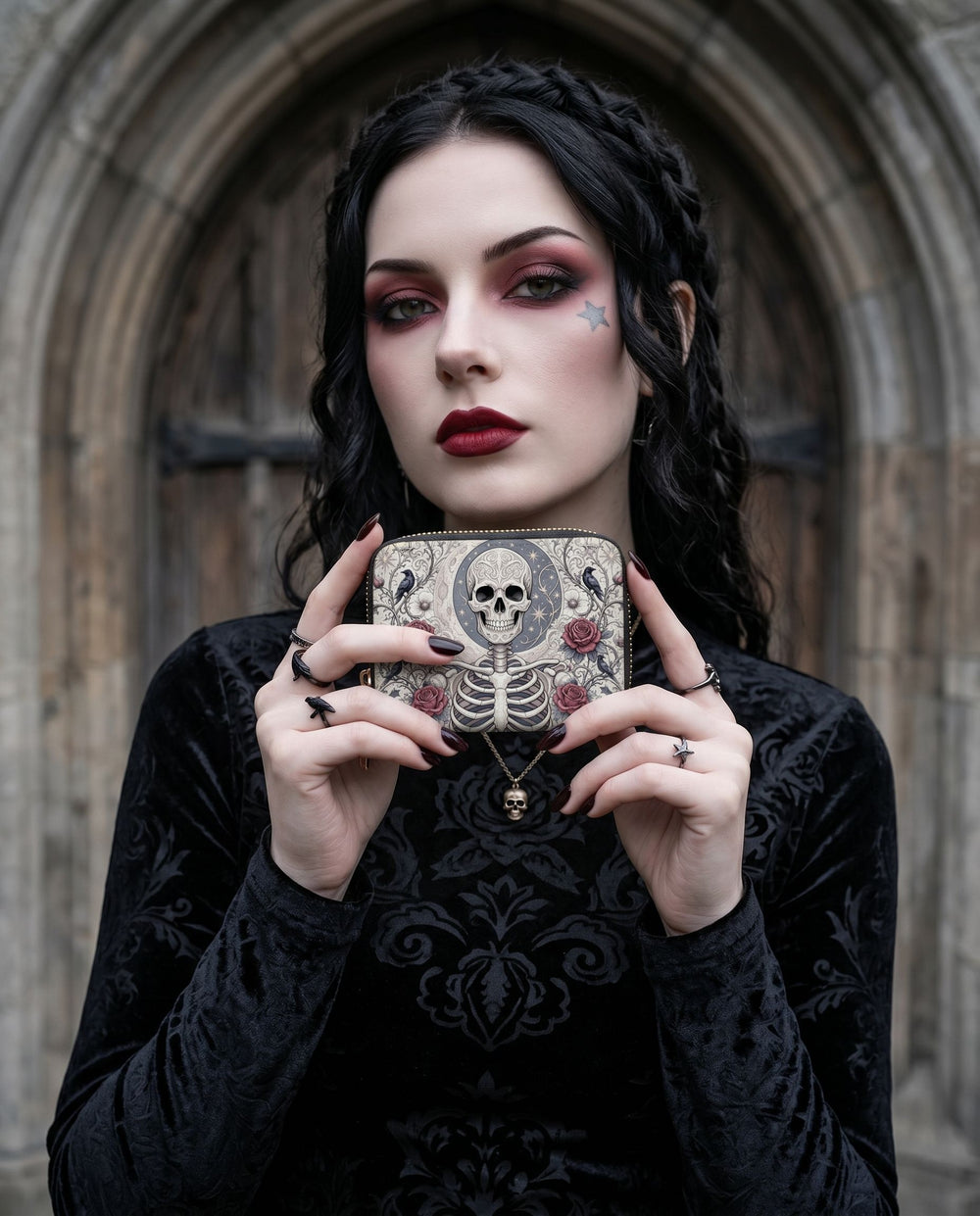 Bone Scroll Mini Wallet