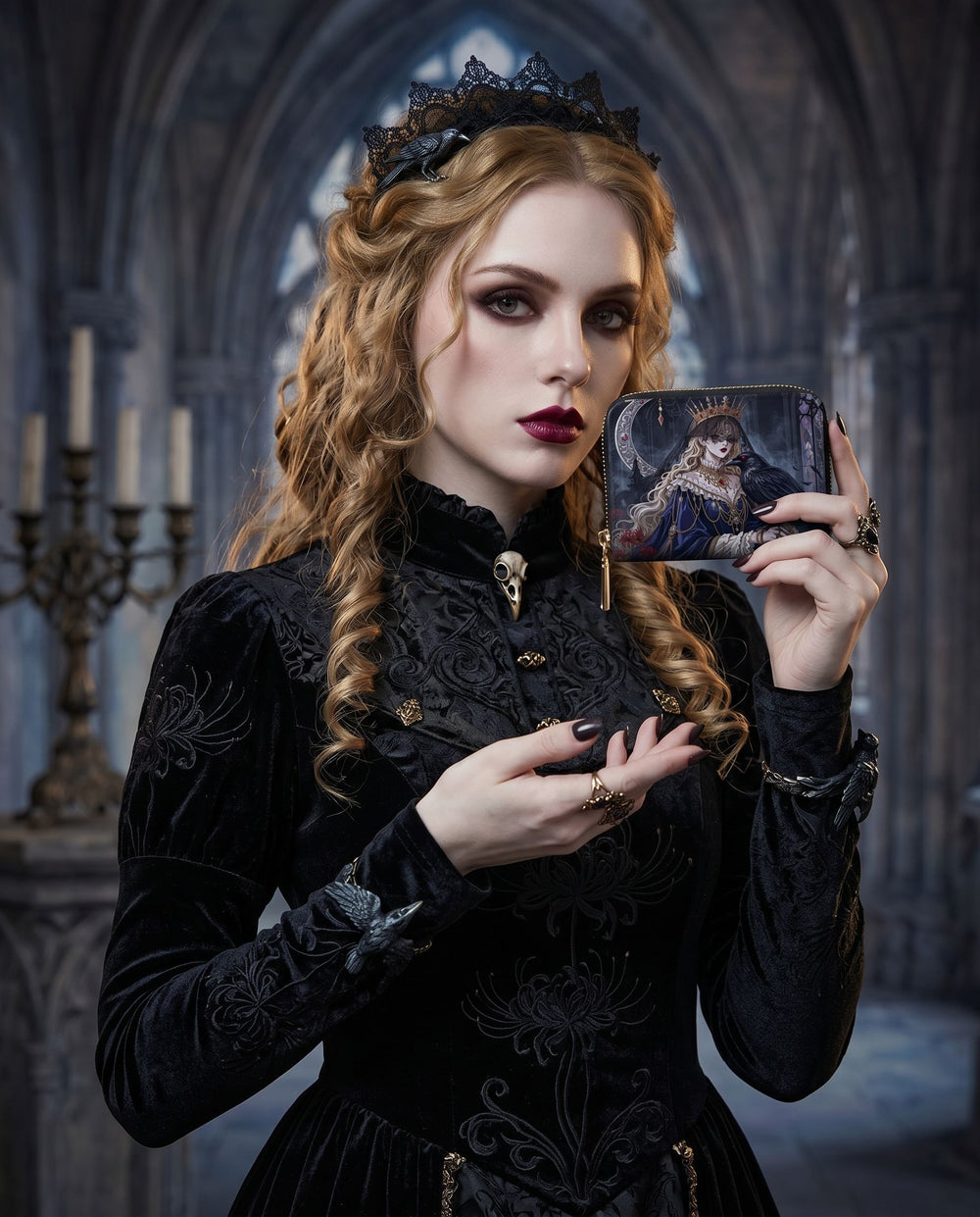 Raven's Moon Hymn Mini Wallet