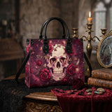Bone Rose Leather Handbag