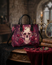 Bone Rose Leather Handbag