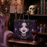 Night Violet Maiden Leather Handbag