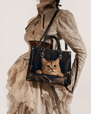 Gilded Peep Leather Handbag