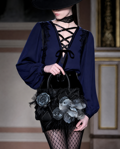 Ash‑Bloom Feather Tote