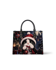 Gothic Purr Leather Handbag