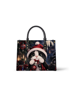 Gothic Purr Leather Handbag