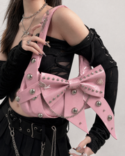 Sweet Chaos Rivet Bow Hobo