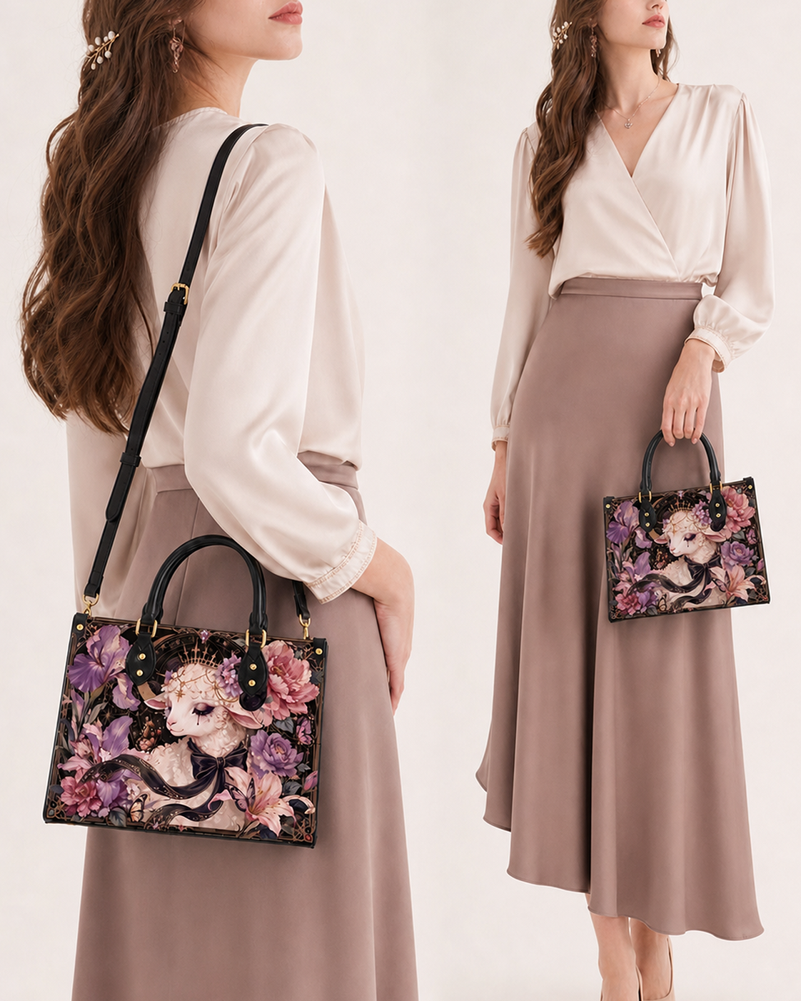 Floral Rite Leather Handbag