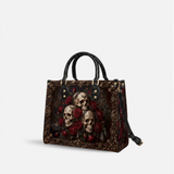 Ashen Bone Leather Handbag