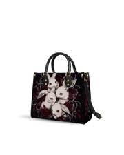 Crimson Lapin Leather Handbag