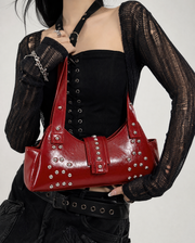 Bratz-Inspired Red Studded Bag