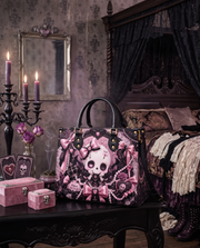 Slumbering Rose Unicorn Leather Handbag