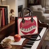 Crimson Apple Tune Leather Handbag