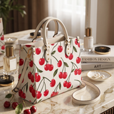 Cherry Prelude Leather Handbag