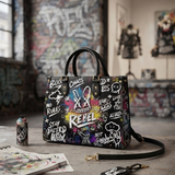 DIY "Paint-Your-Own" Rebel Bunny Bag (Paints Not Included) Leather Handbag