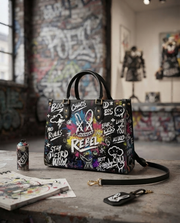 DIY Paint-Your-Own Rebel Bunny Bag (Paints Not Included) Leather Handbag